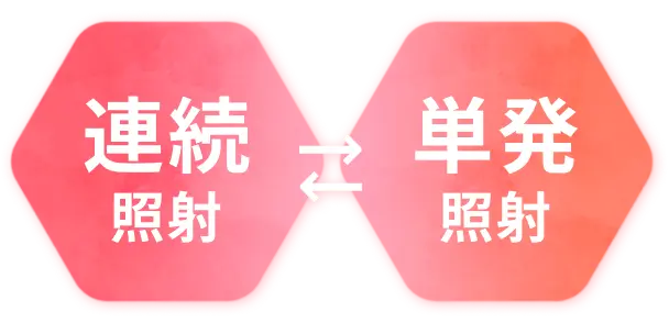 連続照射・単発照射